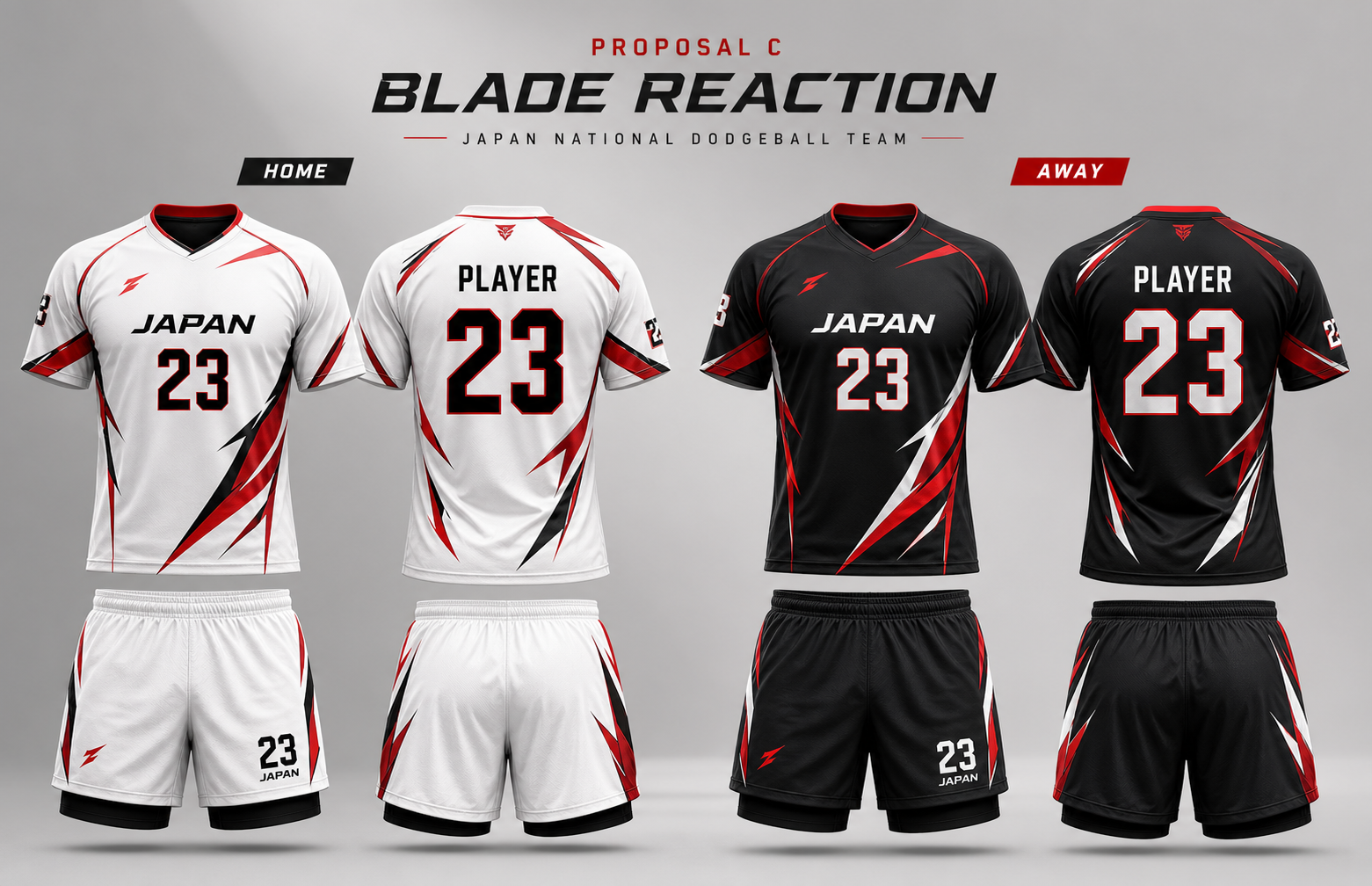 Proposal C Blade Reaction Japan dodgeball uniform design